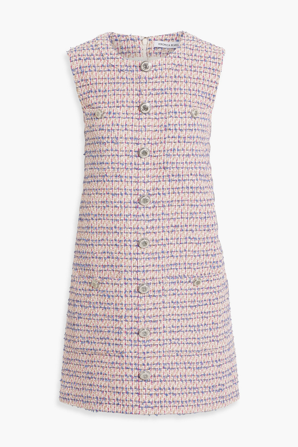 VERONICA BEARD LAUREL COTTON-BLEND TWEED MINI DRESS