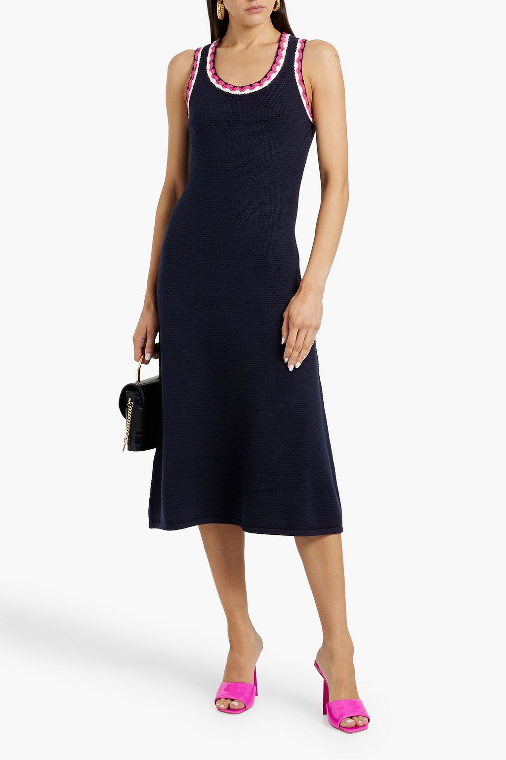 VERONICA BEARD Ashlan crocheted cotton midi dress