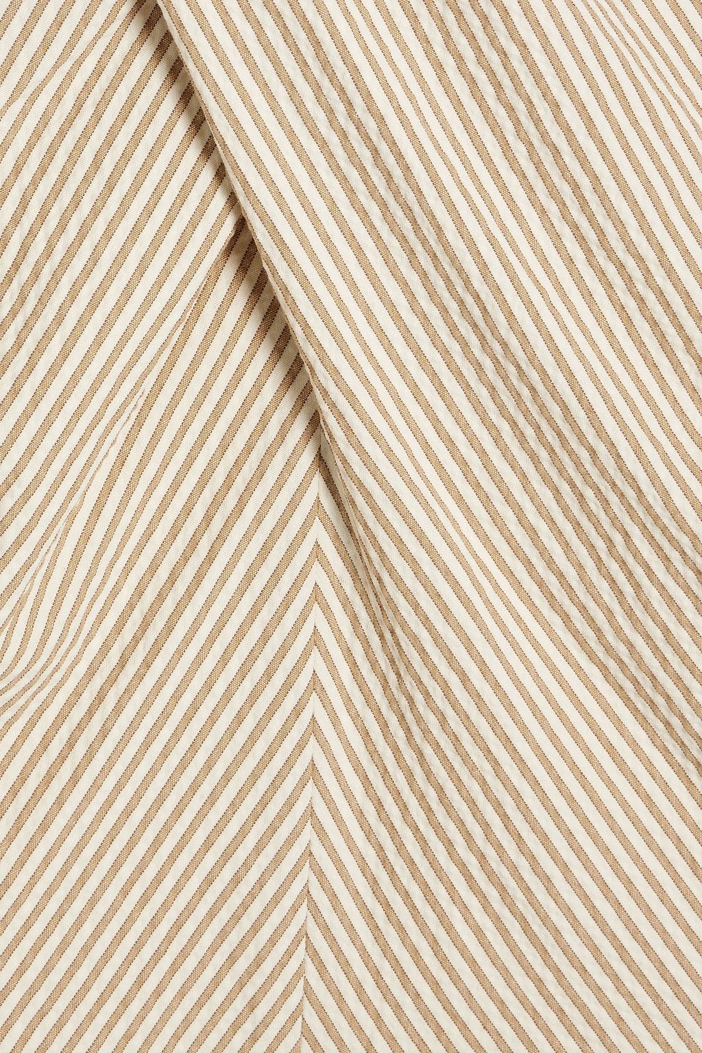 VERONICA BEARD Drey ruffled striped cotton-blend seersucker top