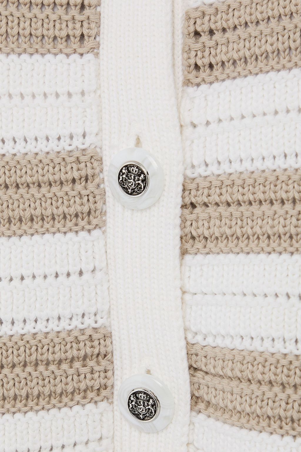 COTTON BY AUTUMN CASHMERE كارديغان من القطن المخطط