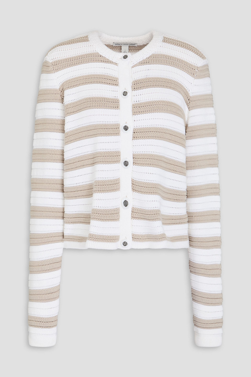 Striped cotton cardigan