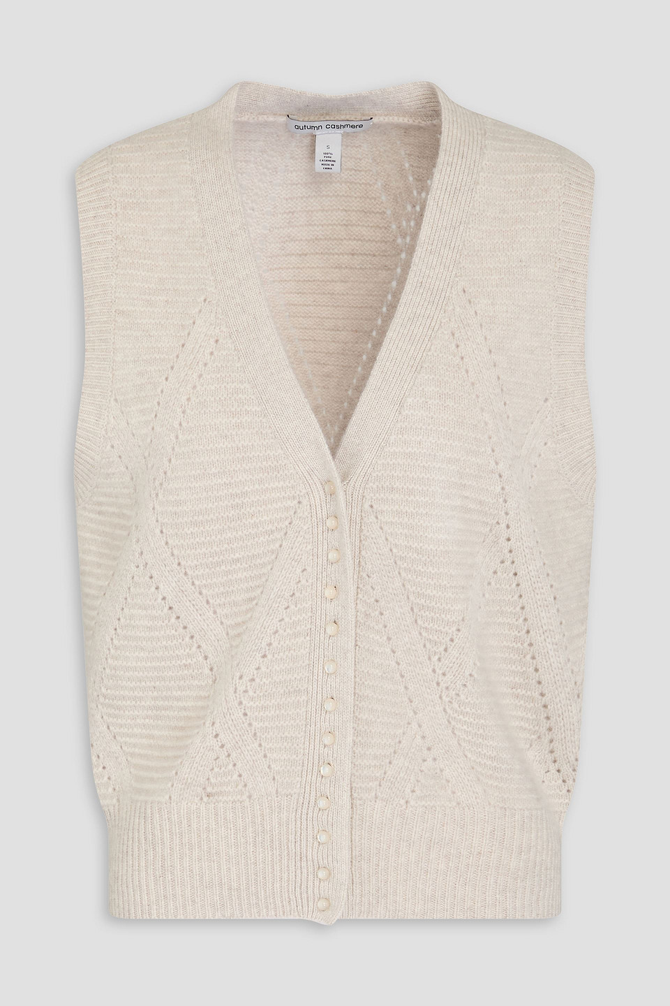Autumn Cashmere Diamond Stitch Vest In Mojave In Multi