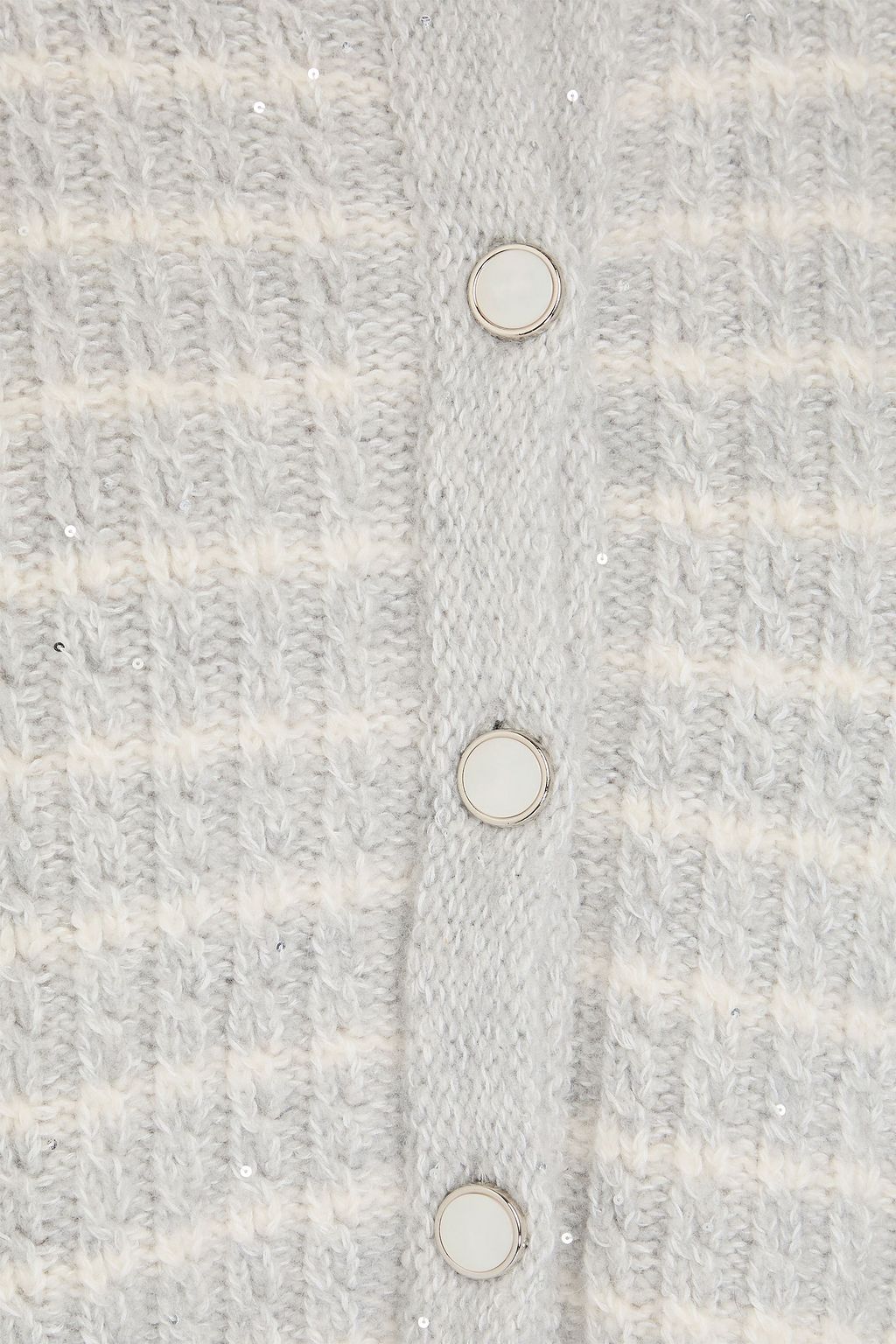 AUTUMN CASHMERE كارديغان من مزيج الكشمير بتصميم مخطط