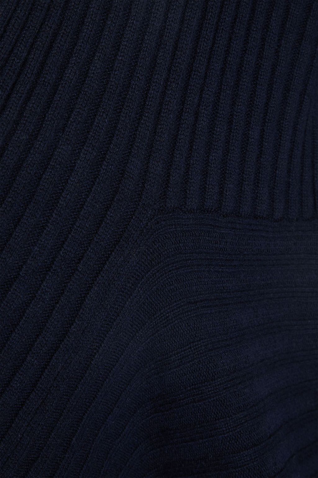 AUTUMN CASHMERE Asymmetric ribbed-knit cardigan