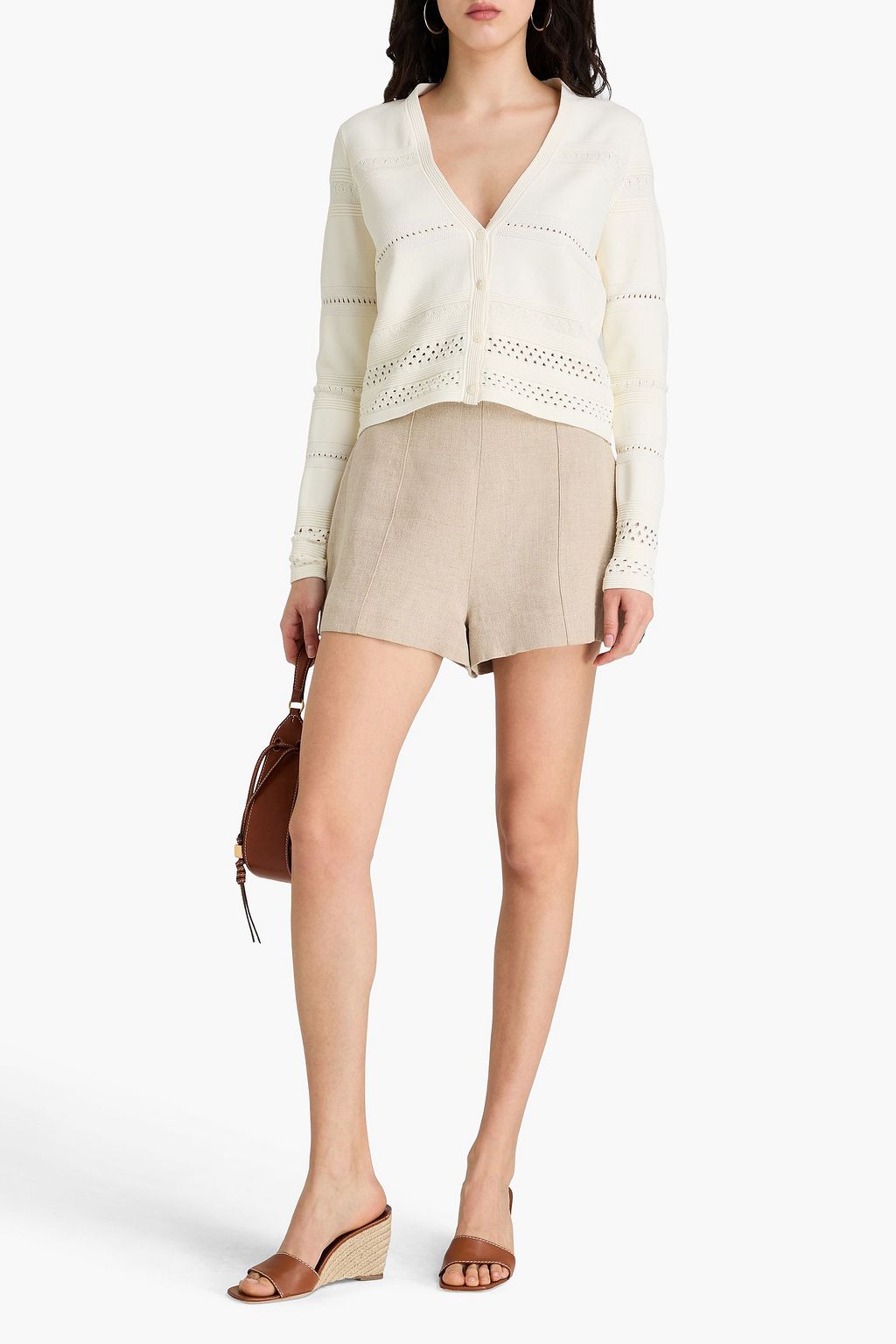 AUTUMN CASHMERE Cardigan aus Pointelle-Strick