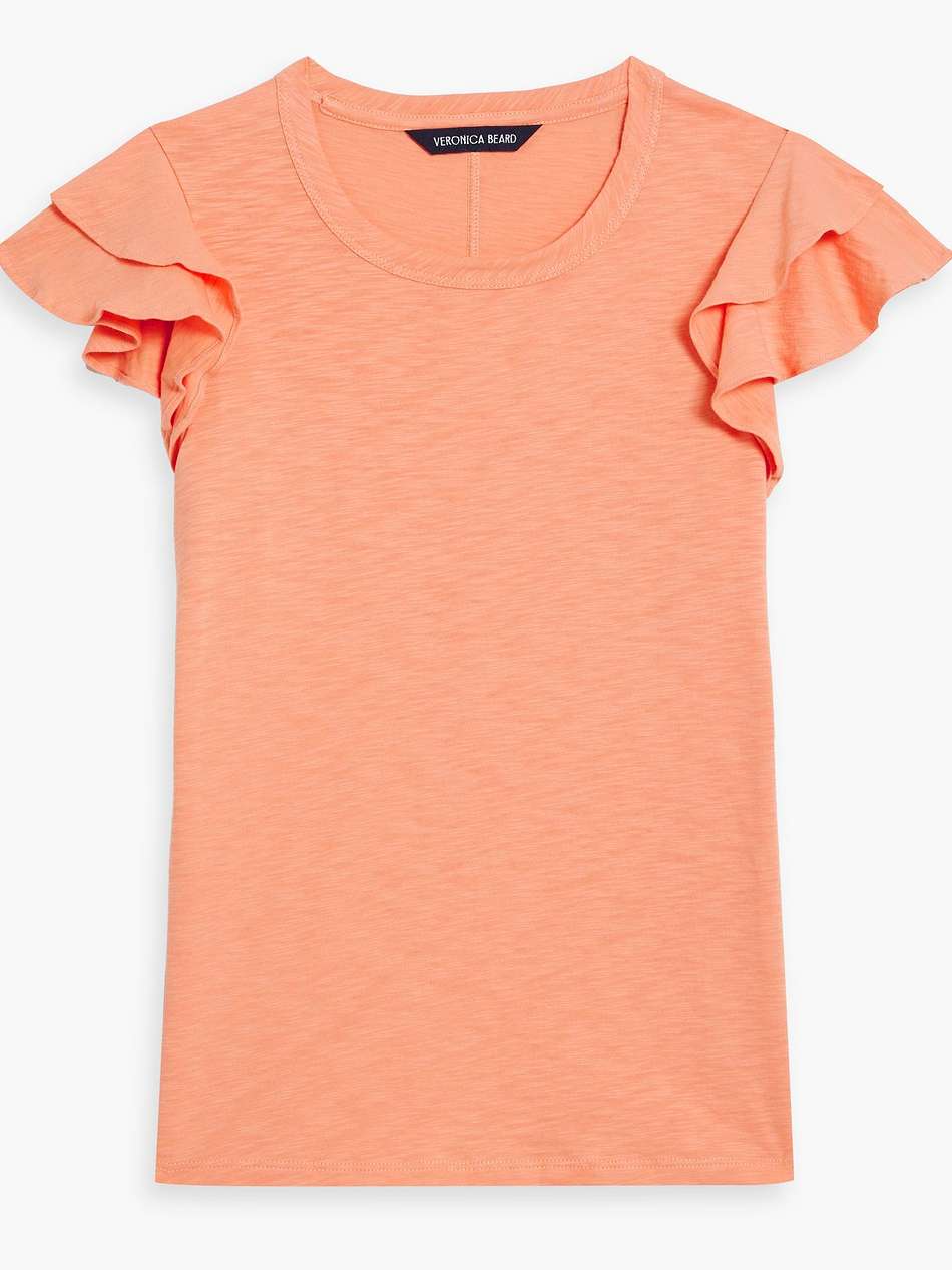 akeela ruffled pima cotton-jersey top
