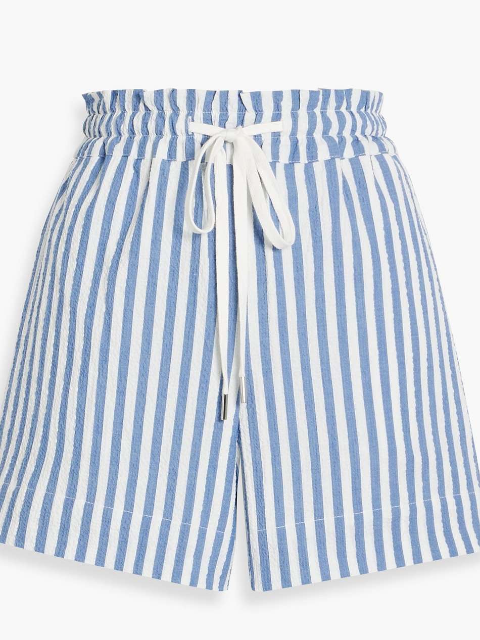 tijuana striped cotton-blend seersucker shorts