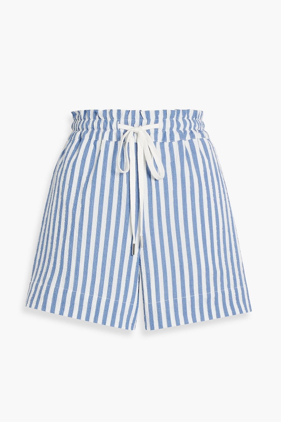 Tijuana striped cotton-blend seersucker shorts