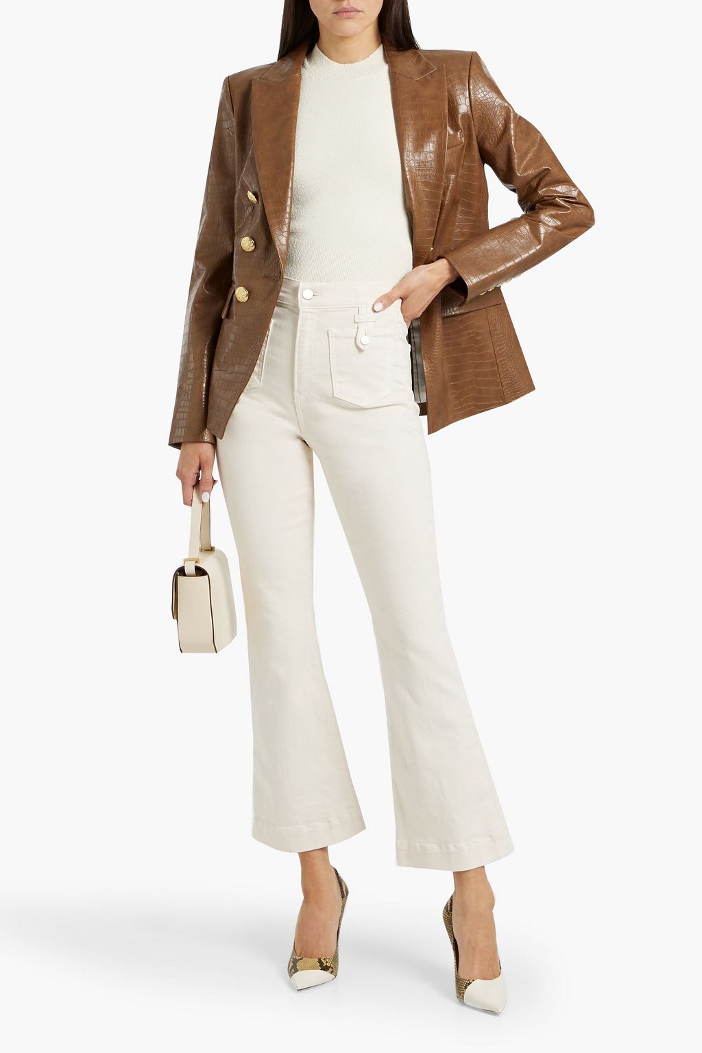 VERONICA BEARD Lawrence Dickey croc-effect blazer