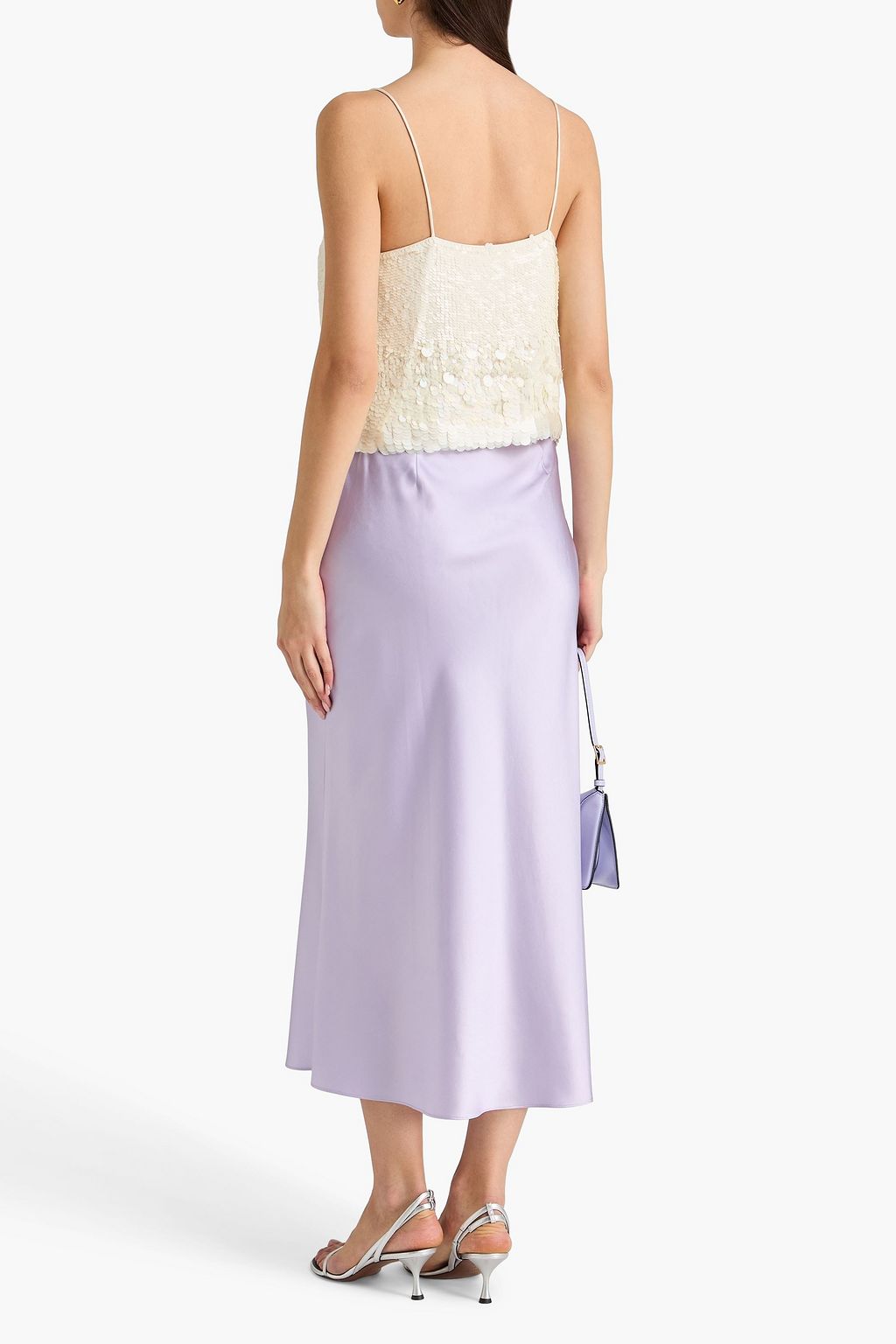 VERONICA BEARD Harmoni cropped sequined tulle top