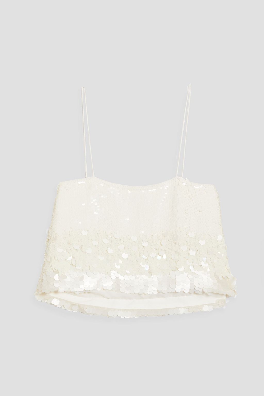VERONICA BEARD Harmoni cropped sequined tulle top