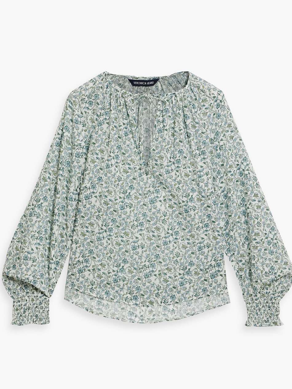 layana floral-print cotton-gauze top