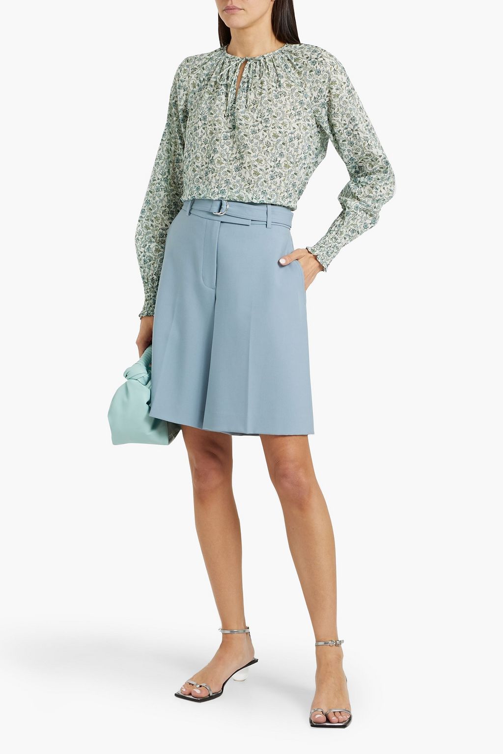 VERONICA BEARD Layana floral-print cotton-gauze top