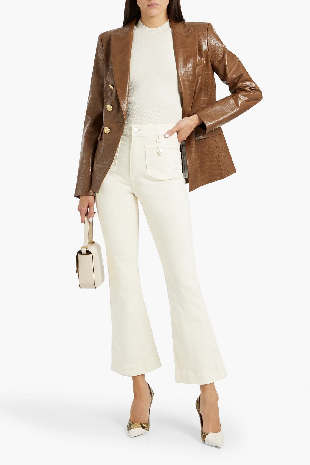 VERONICA BEARD Carson high-rise kick-flare jeans
