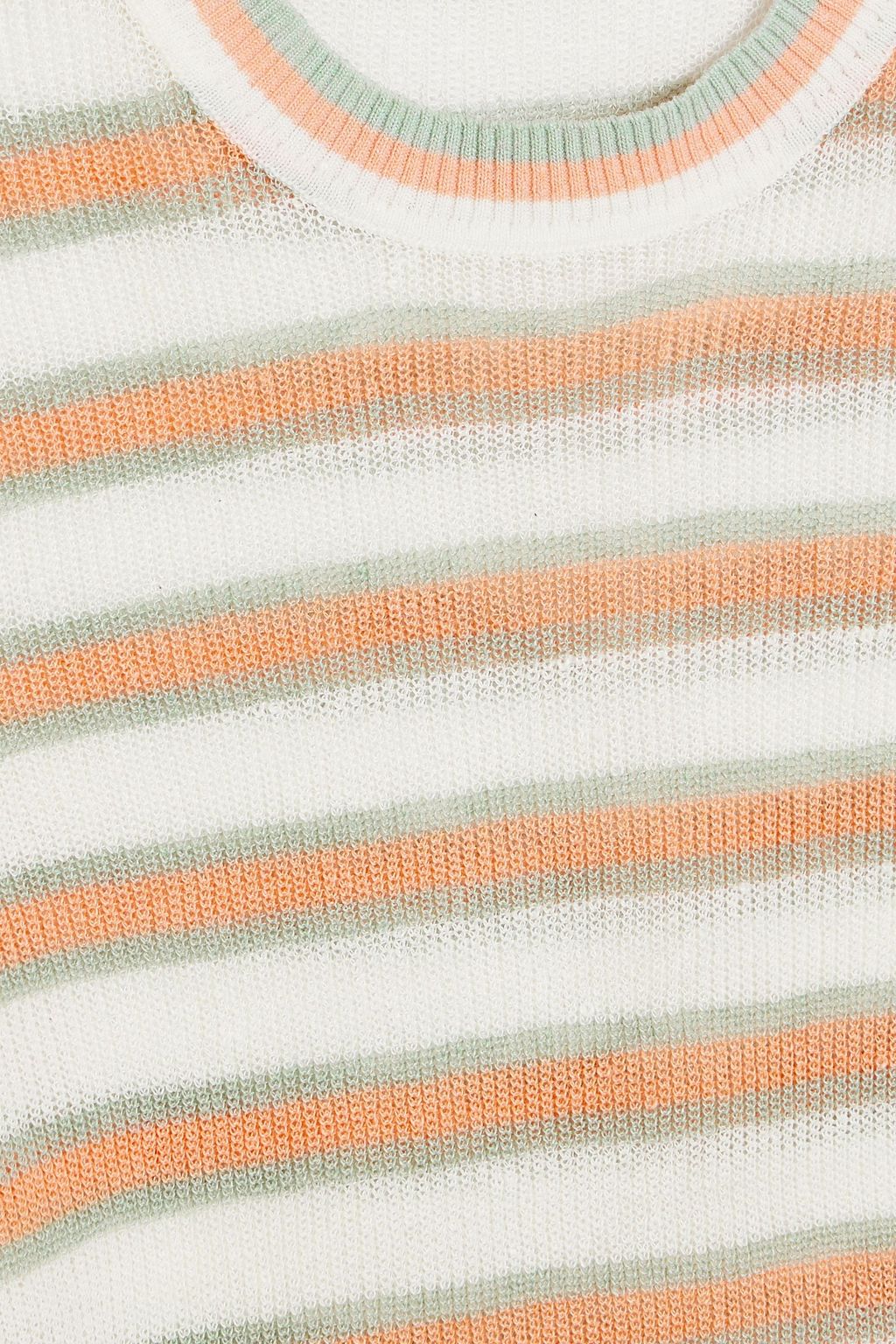 VERONICA BEARD Magellen striped linen-blend sweater