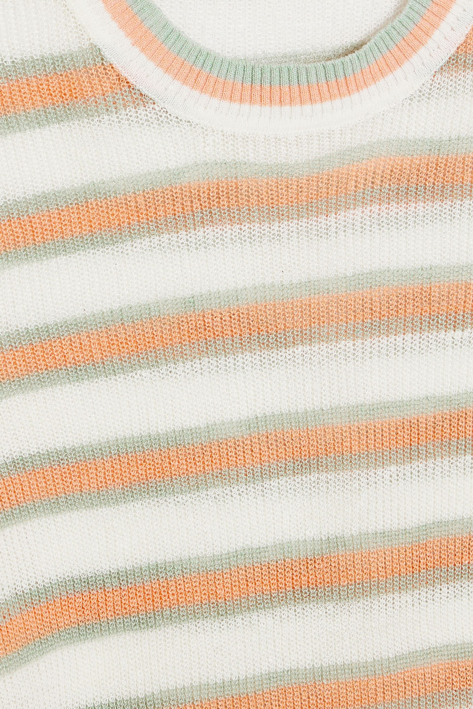 VERONICA BEARD MAGELLEN STRIPED LINEN-BLEND SWEATER