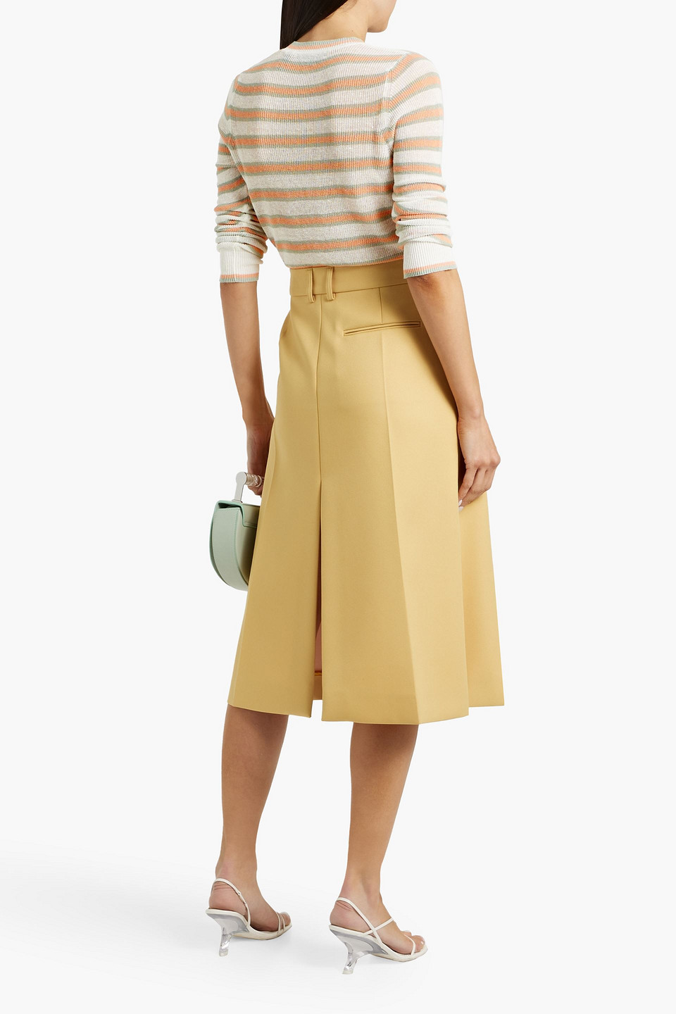 VERONICA BEARD MAGELLEN STRIPED LINEN-BLEND SWEATER