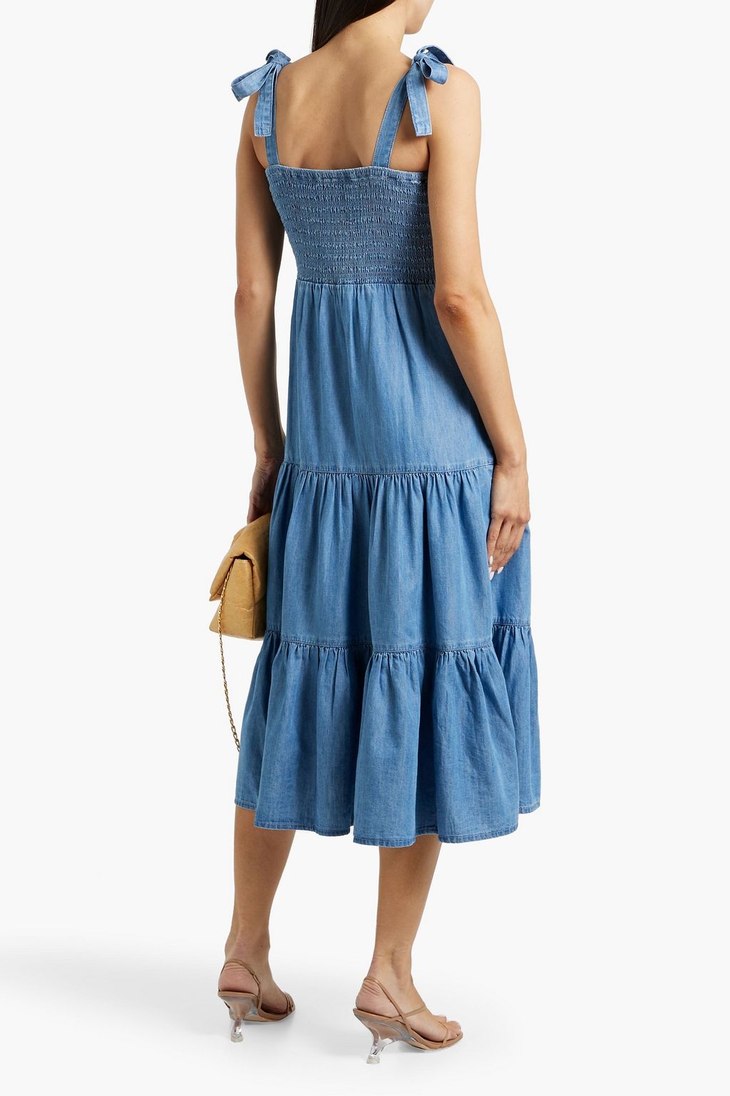 VERONICA BEARD Tola tiered cotton and Lyocell-blend midi dress