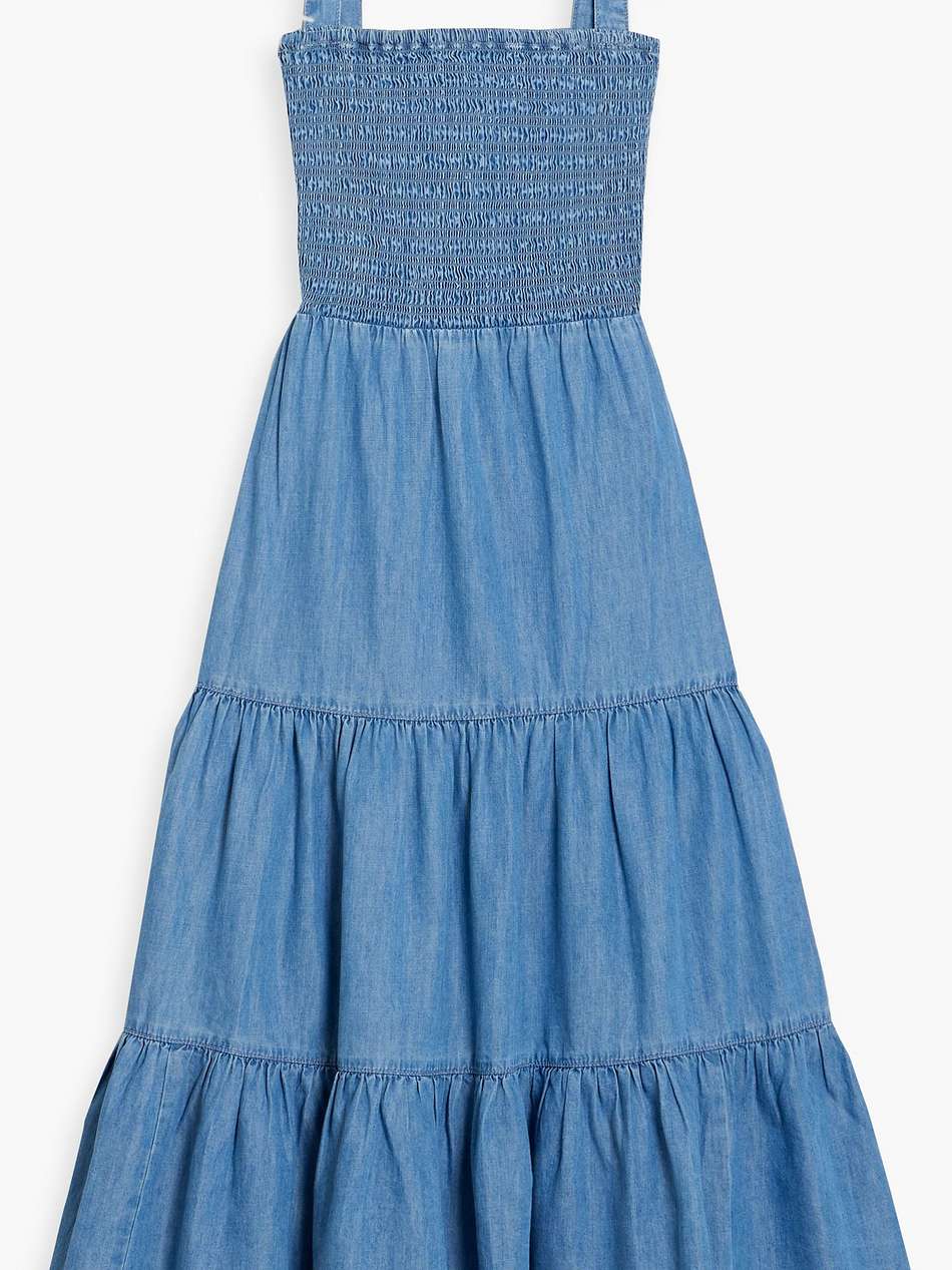 tola tiered cotton and lyocell-blend midi dress
