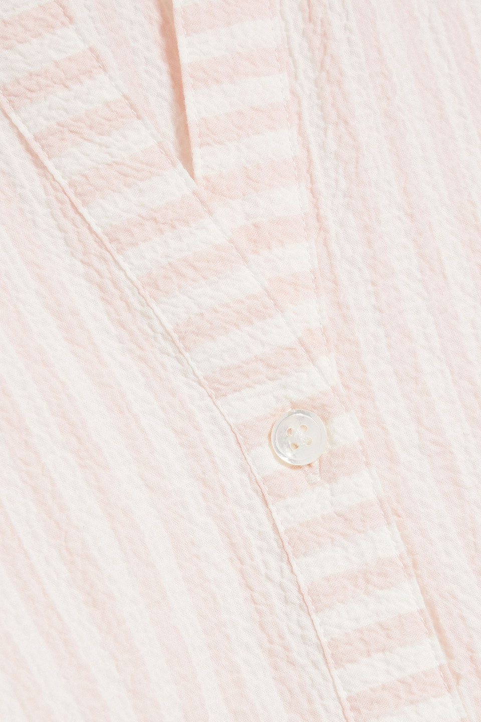 Veronica Beard Avella Ruffled Striped Cotton-blend Seersucker Mini Dress In Pastel Pink