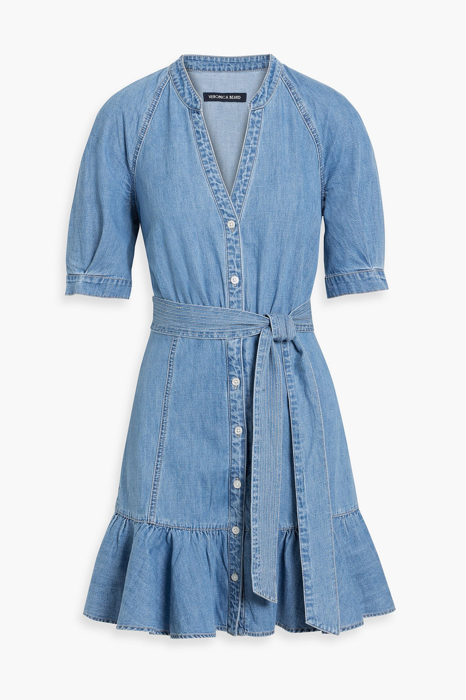 Kanika ruffled denim mini dress