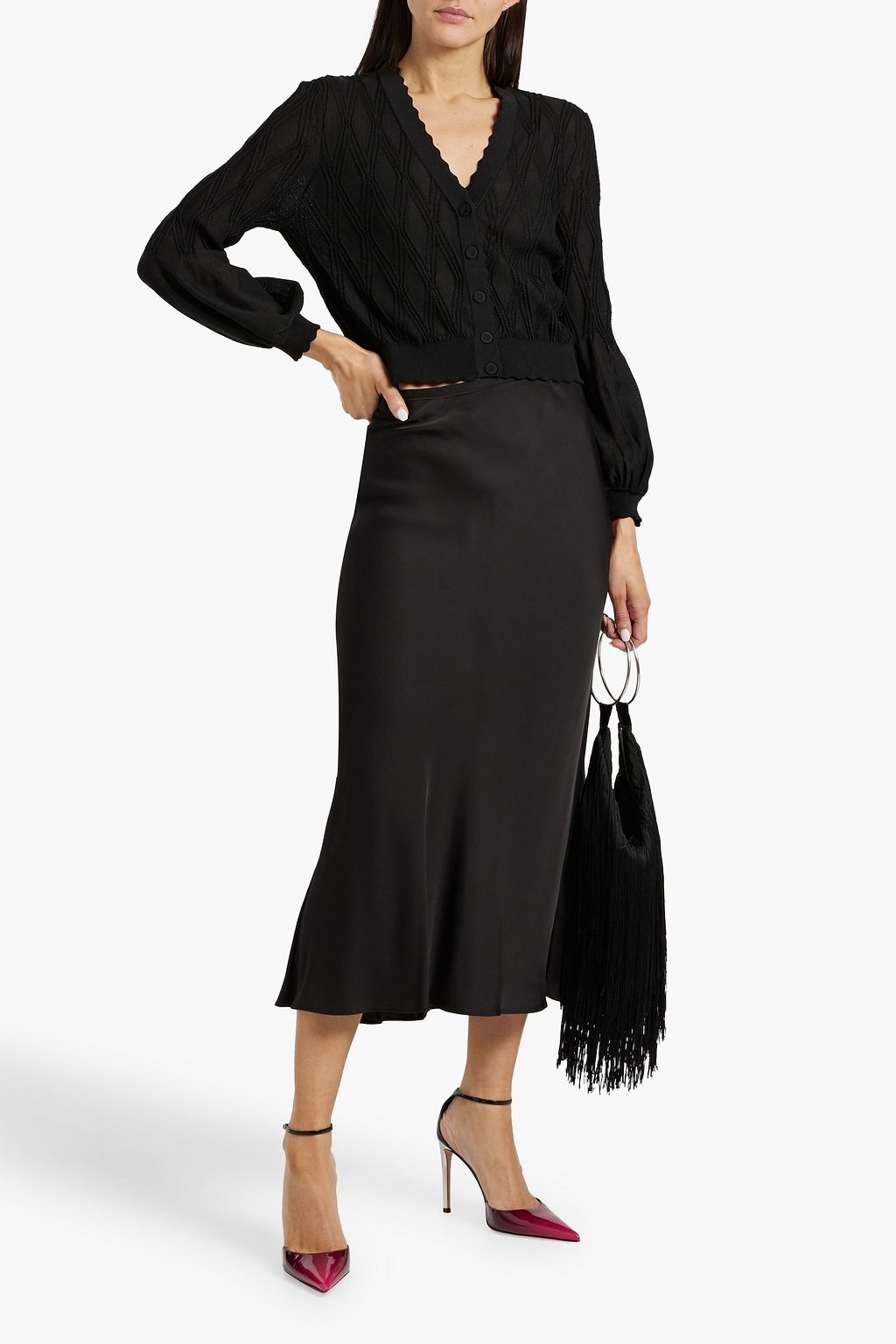 DIANE VON FURSTENBERG Pamela cable-knit cardigan
