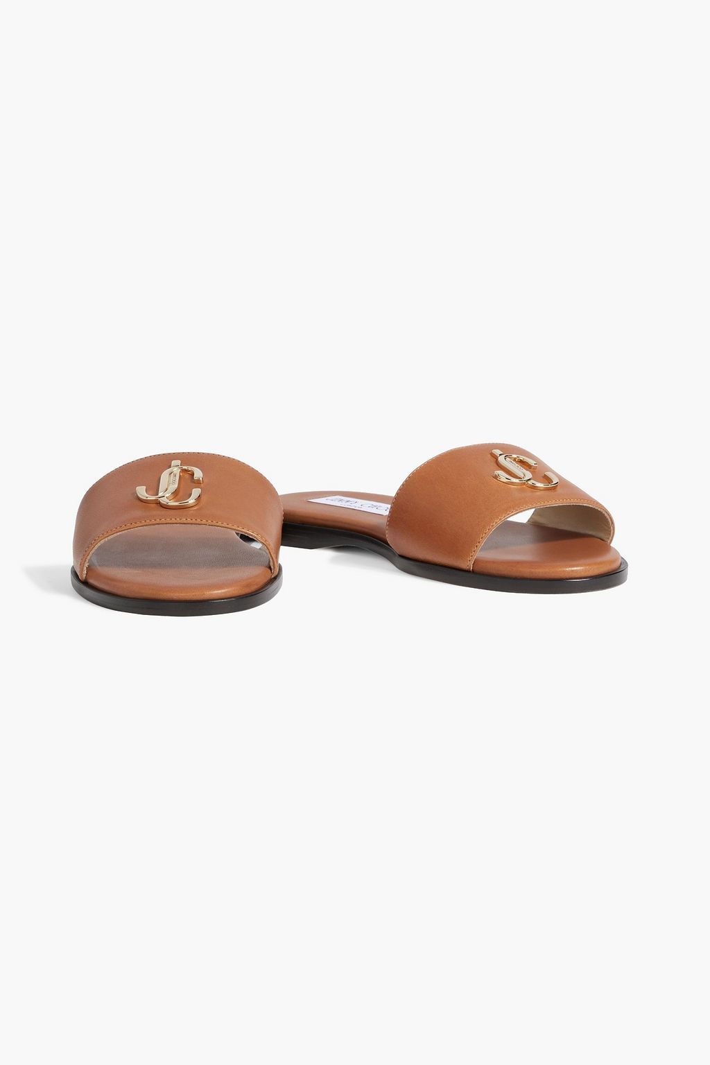 JIMMY CHOO Embellished leather slides