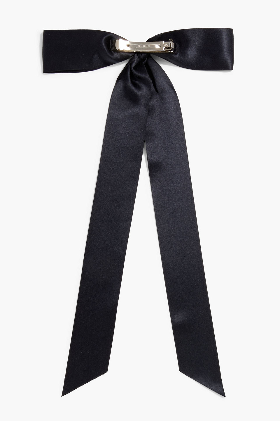 Jennifer Behr Darla Satin Bow Hair Clip In Black