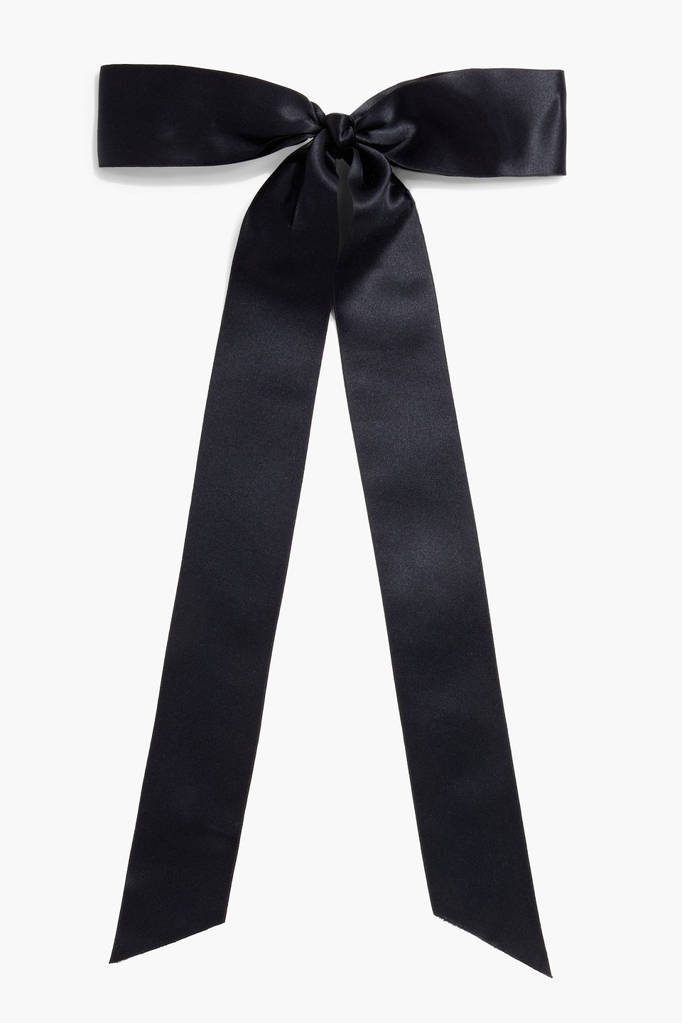 Jennifer Behr Darla Satin Bow Hair Clip In Black