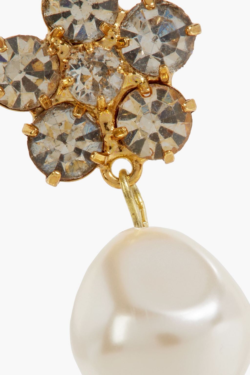 JENNIFER BEHR Becca gold-tone, crystal and faux pearl earrings