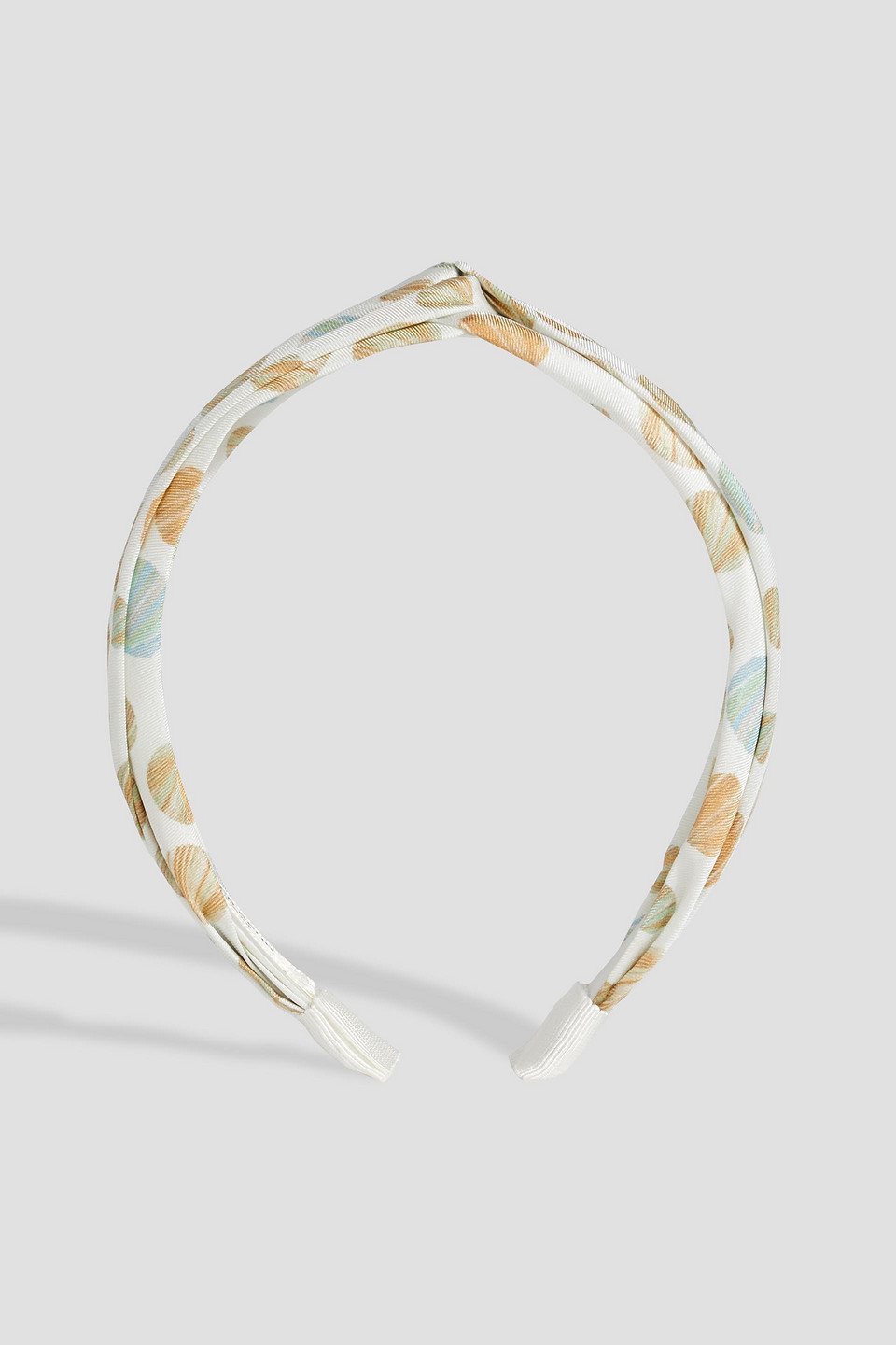 Jennifer Behr Savannah Printed Twill Headband In Off-white