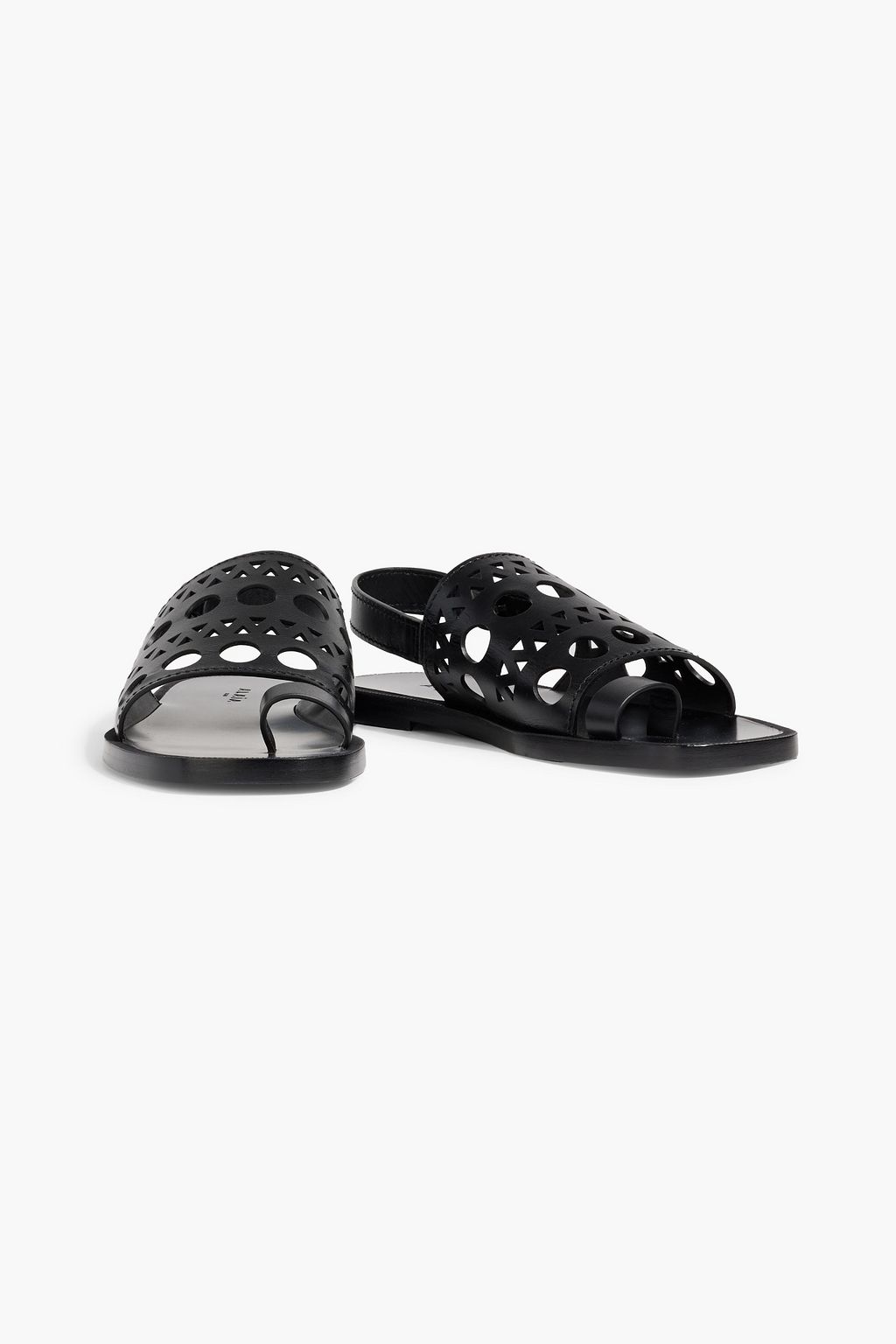 ALAÏA Laser-cut leather slingback sandals