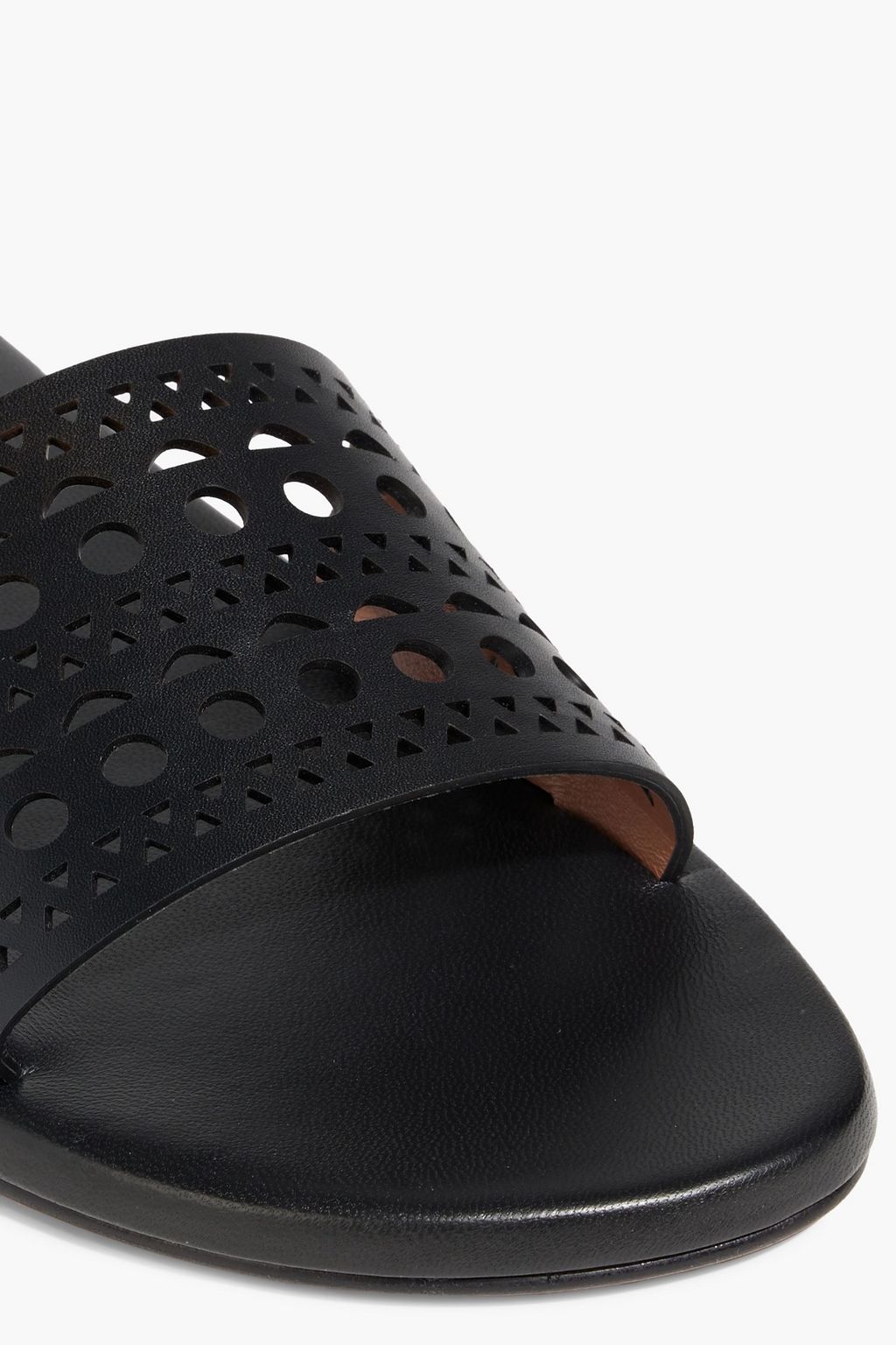ALAÏA Laser-cut leather slides