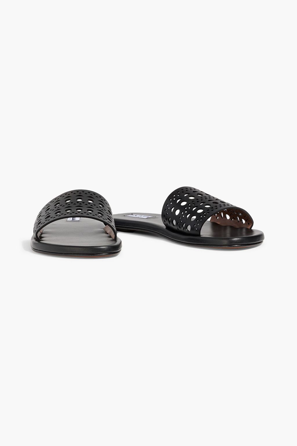ALAÏA Laser-cut leather slides