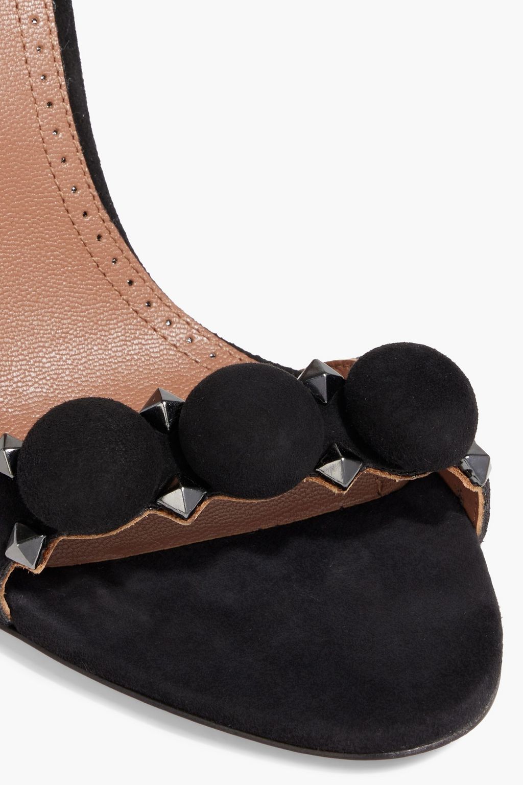 ALAÏA La Bombe 110 studded suede sandals