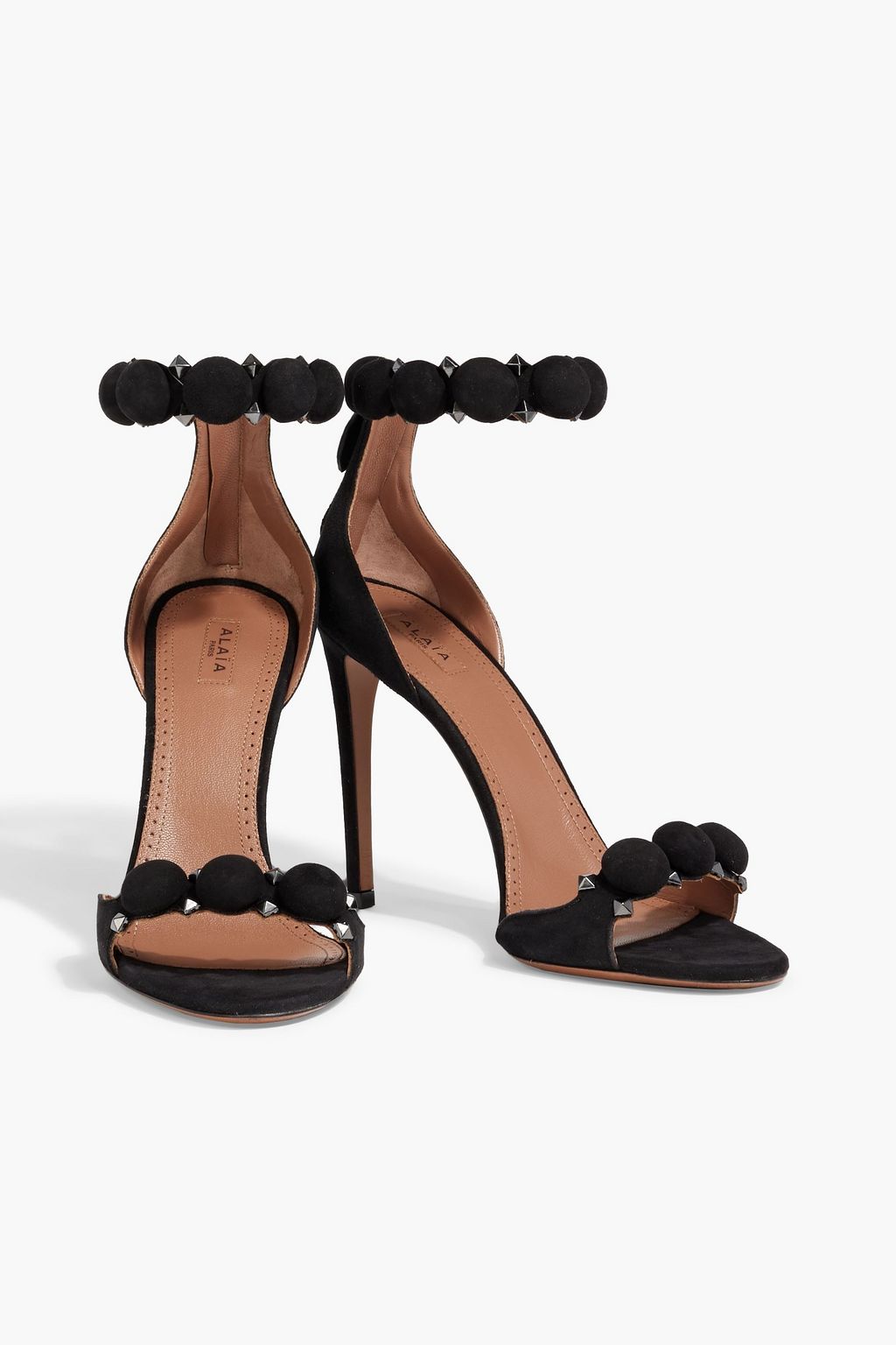 ALAÏA La Bombe 110 studded suede sandals