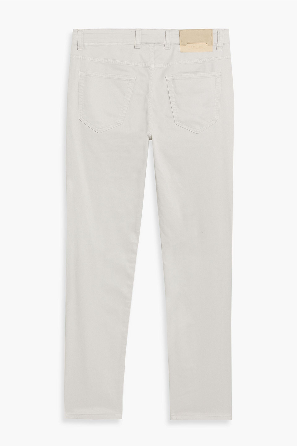 Boglioli White 5 Pockets Stetch Cotton Trousers In Stone