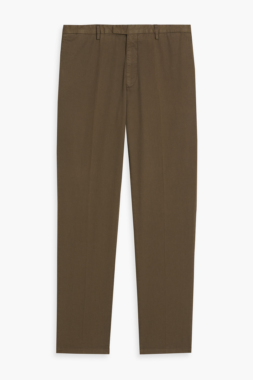 Boglioli Cotton-blend Twill Chinos In Army Green