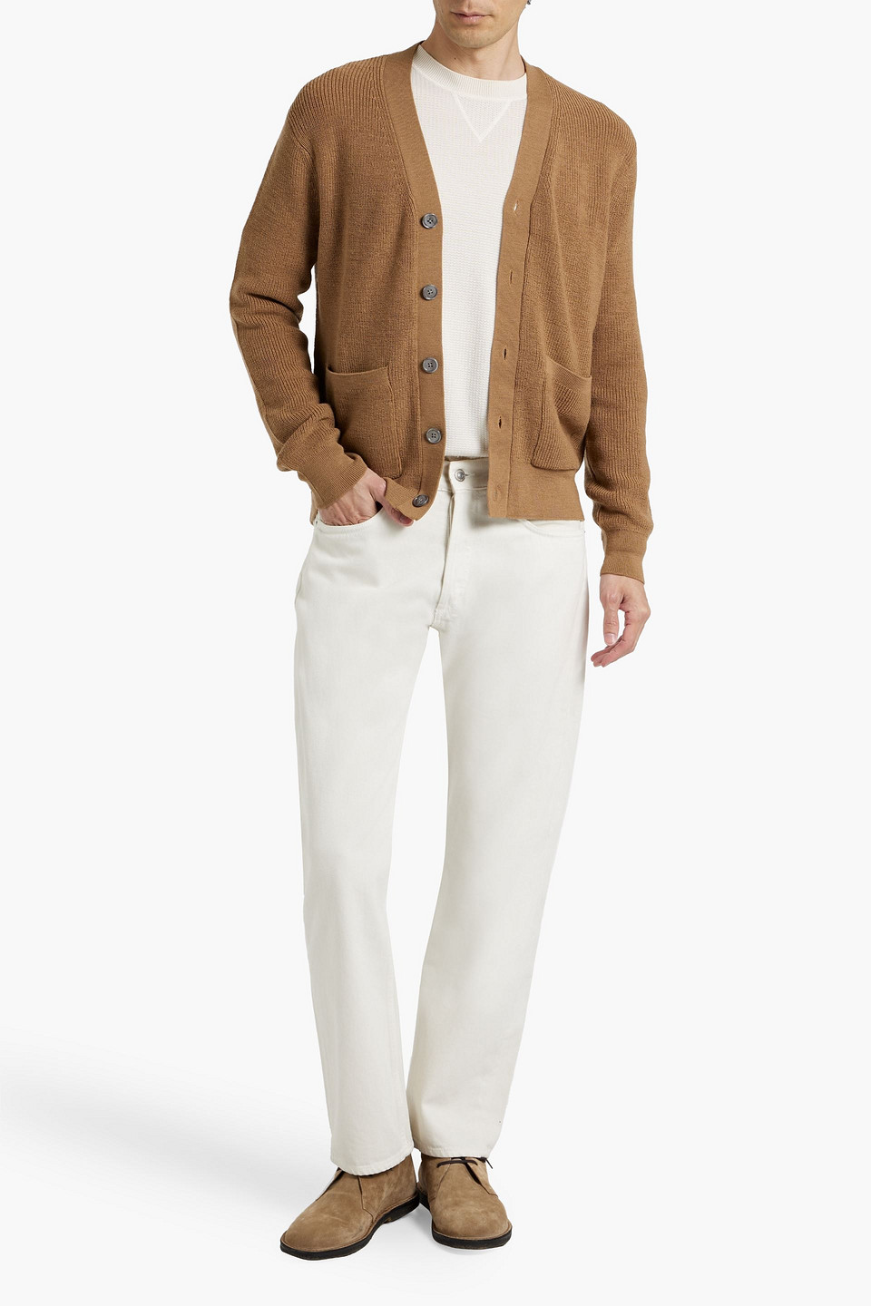 Alex Mill Samuel Cardigan In Wool In Brown