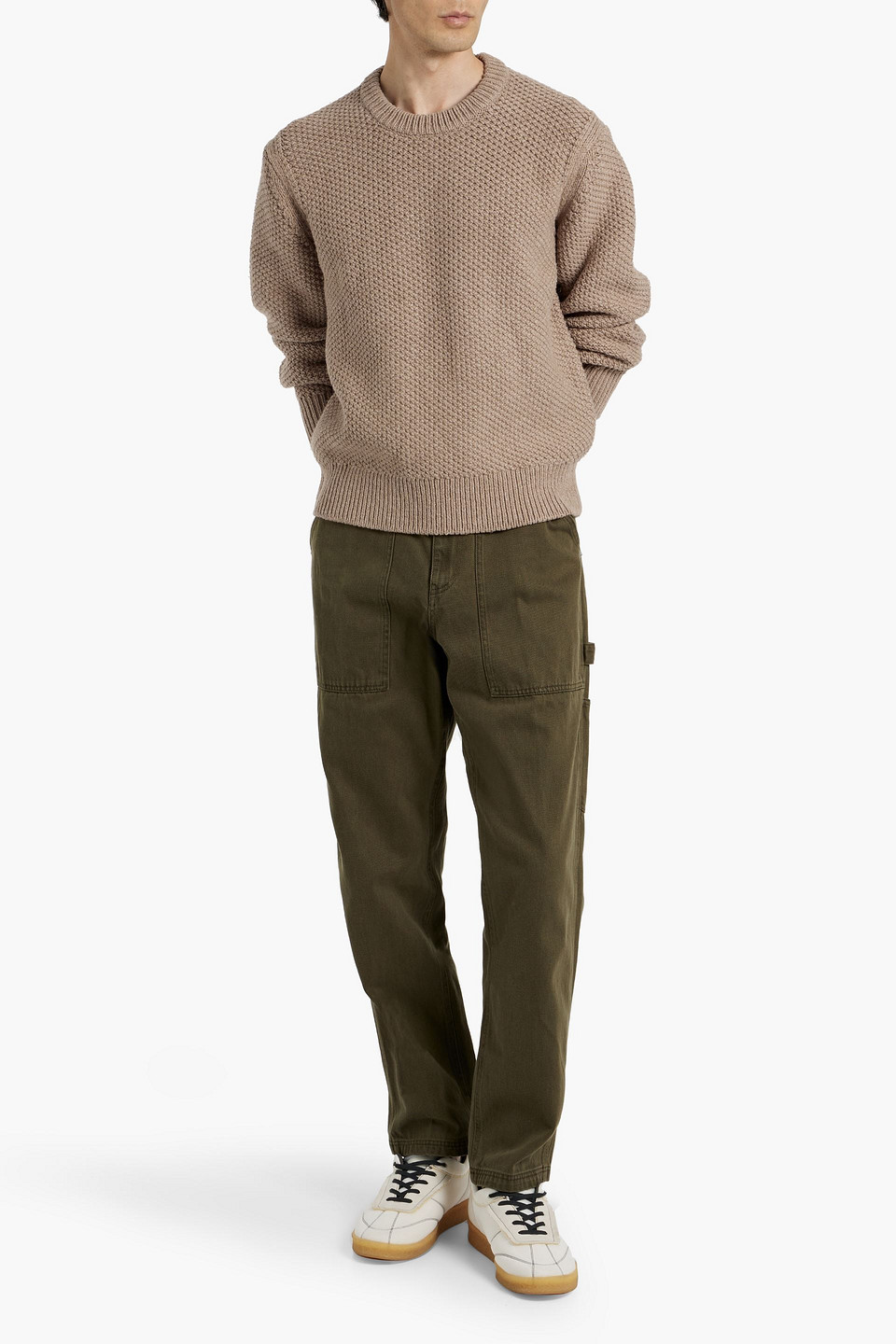 Alex Mill Benji Cotton And Wool-blend Sweater In Brown