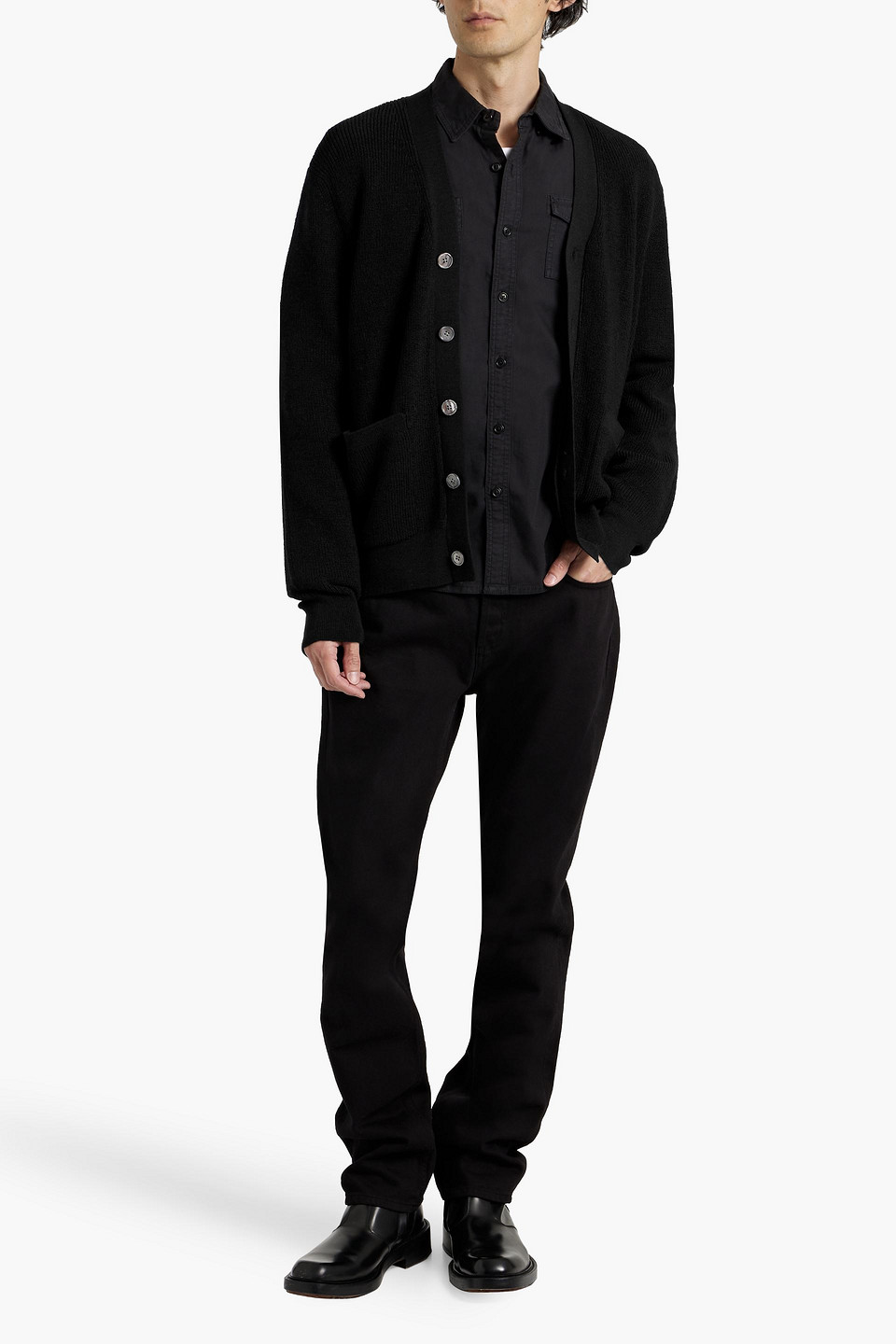 Alex Mill Samuel Cardigan In Wool In Black