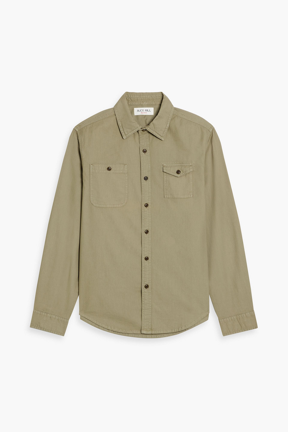 Alex Mill Cotton-twill Shirt In Army Green