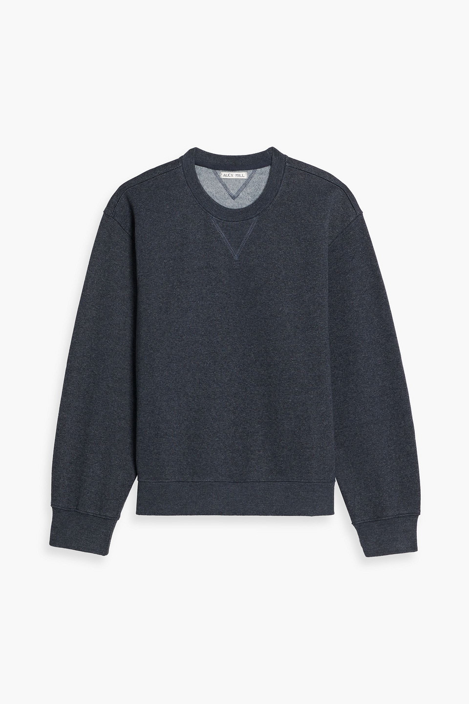 Alex Mill Marlon Cotton-blend Fleece Sweatshirt In Navy