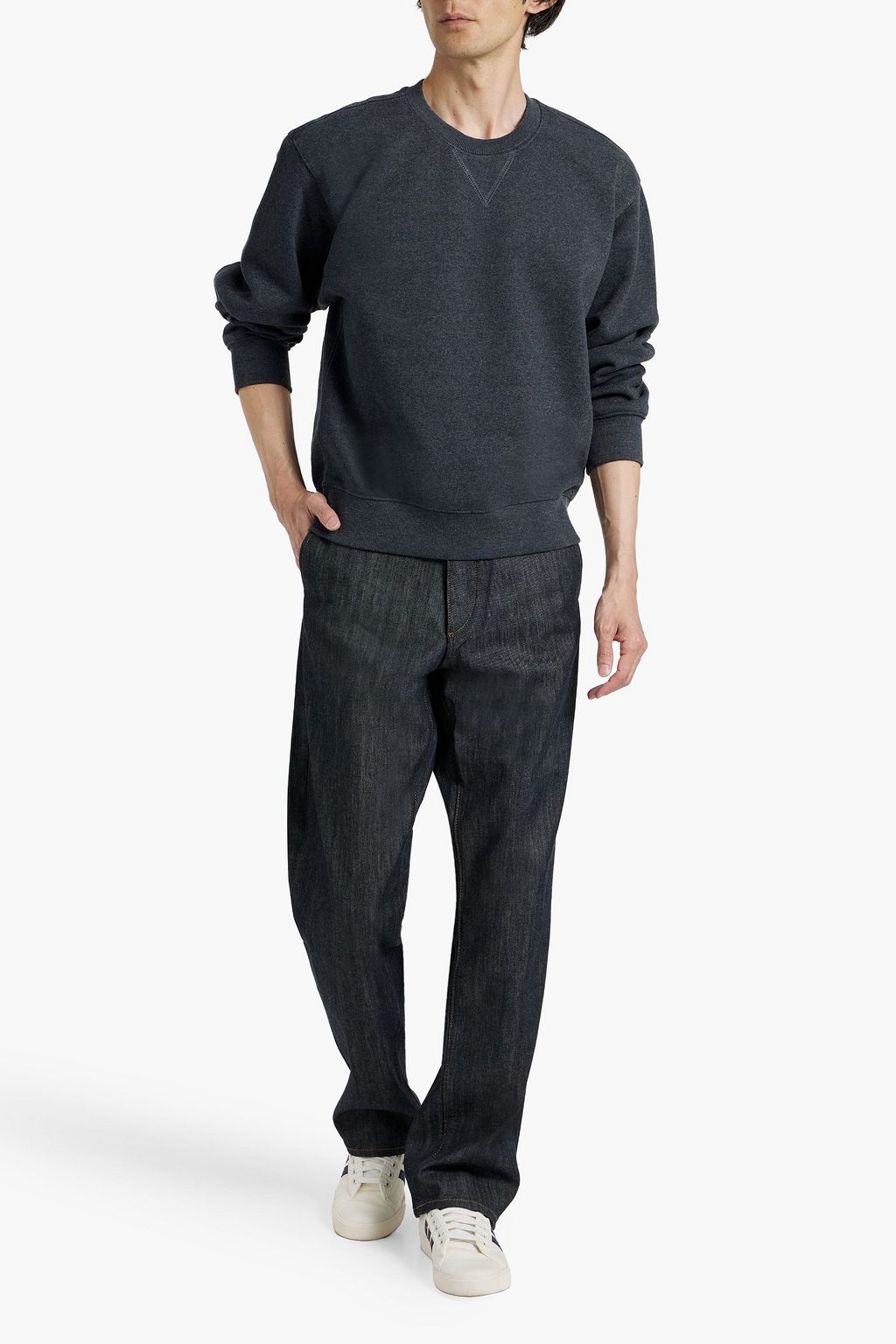 ALEX MILL Marlon cotton-blend fleece sweatshirt