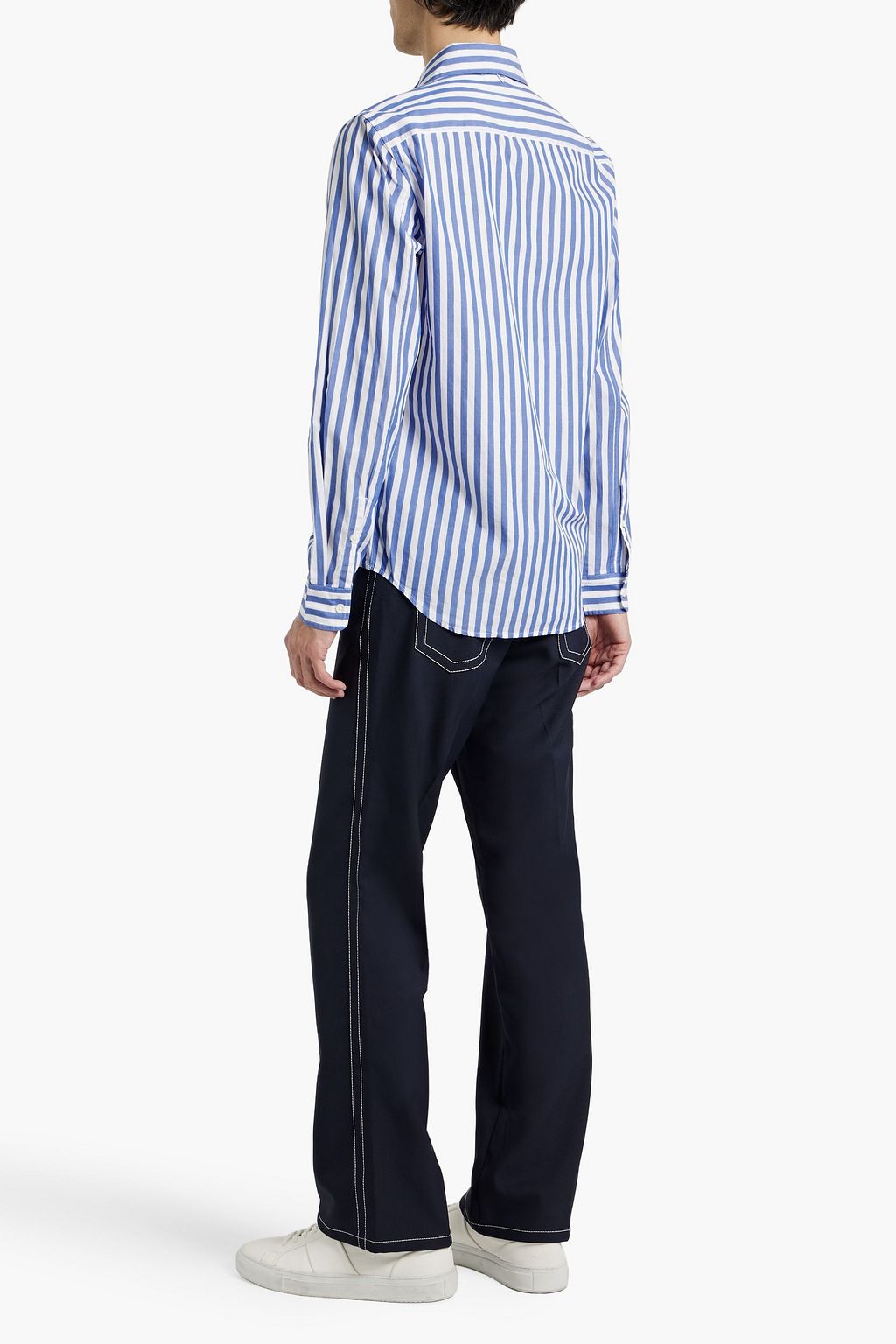 ALEX MILL Mill striped cotton-poplin shirt