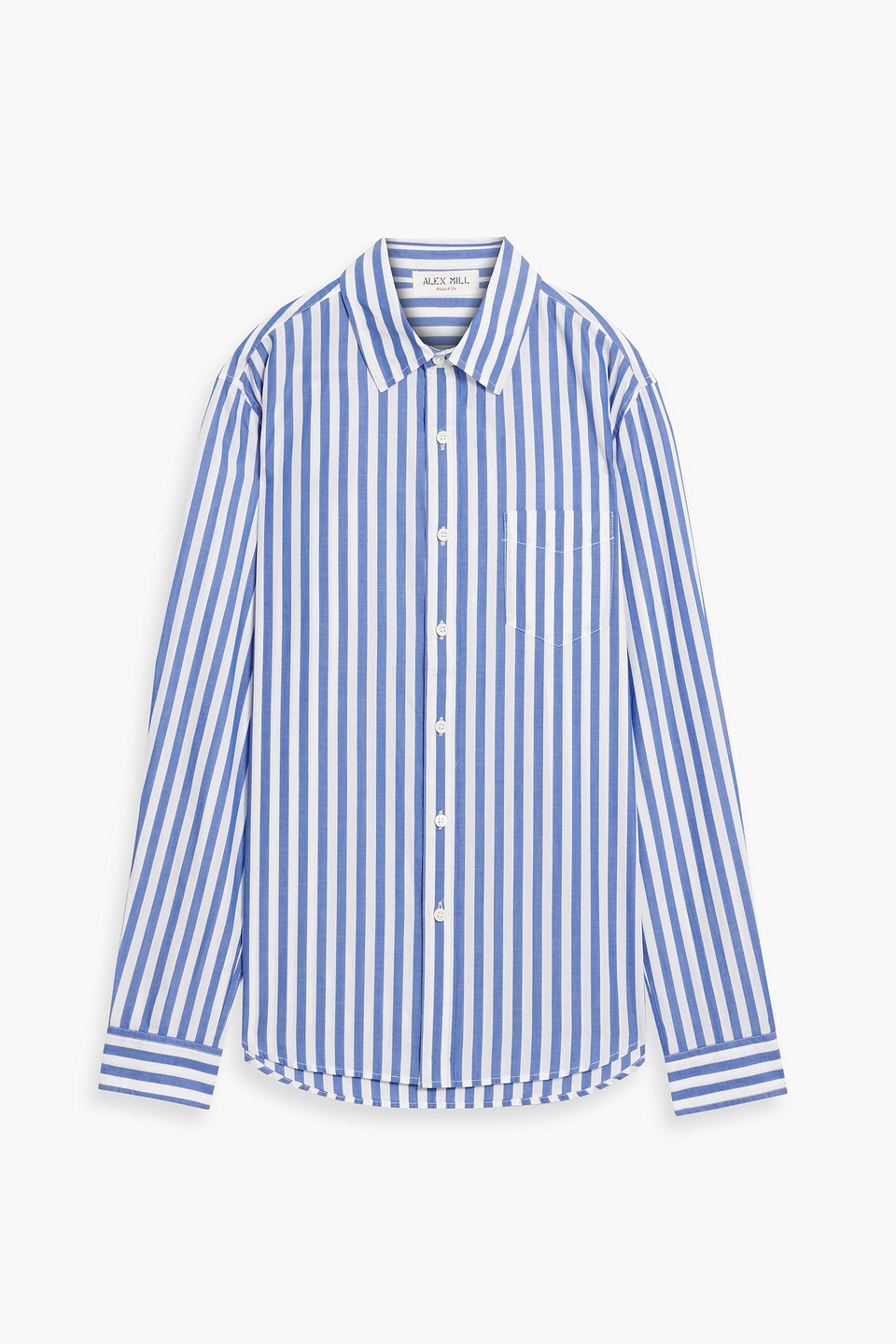 Mill striped cotton-poplin shirt