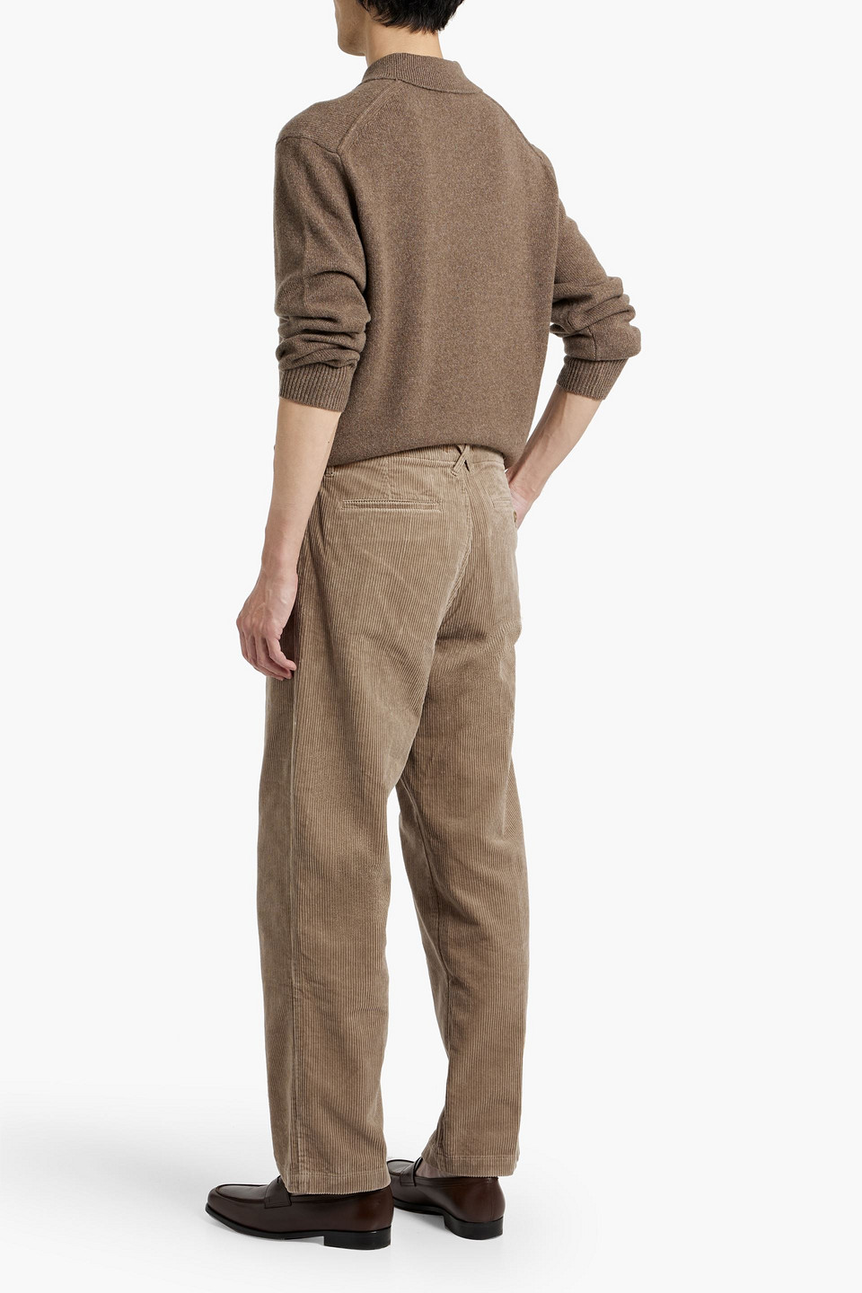 Alex Mill Jacob Cashmere Polo Sweater In Brown