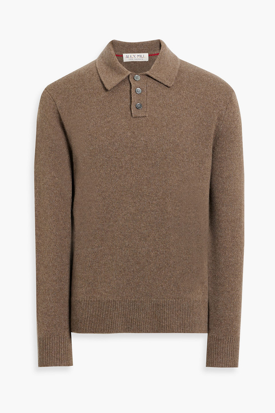 Alex Mill Jacob Cashmere Polo Sweater In Brown