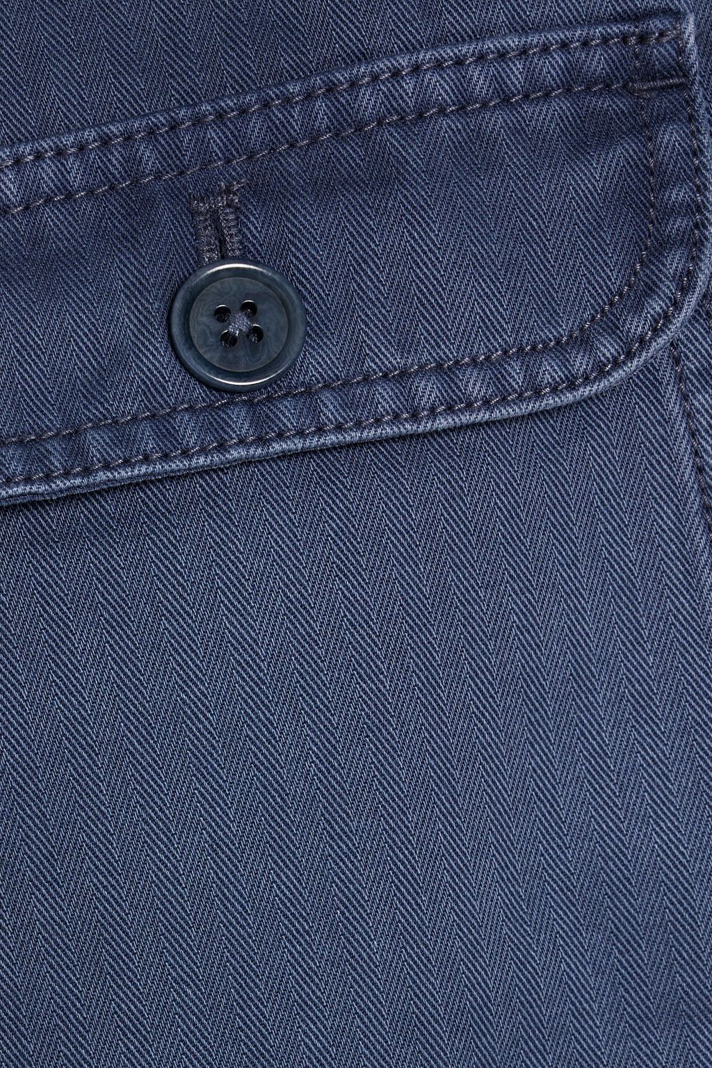 ALEX MILL Corduroy-trimmed herringbone cotton jacket