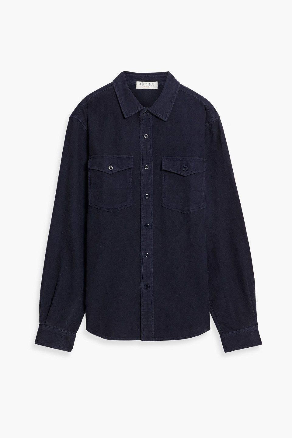 Alex Mill Highland Cotton-flannel Shirt In Navy